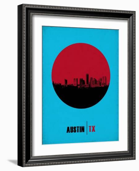 Austin Circle Poster 1-NaxArt-Framed Art Print