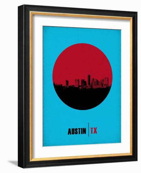 Austin Circle Poster 1-NaxArt-Framed Art Print