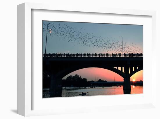 Austin Congress Aveue Bridge-null-Framed Art Print