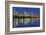 Austin Dawn Skyline Reflection-null-Framed Art Print