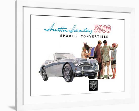 Austin Healey 3000 Convertible-null-Framed Premium Giclee Print