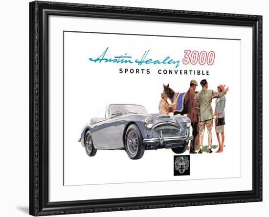 Austin Healey 3000 Convertible-null-Framed Premium Giclee Print