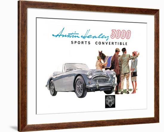 Austin Healey 3000 Convertible-null-Framed Premium Giclee Print