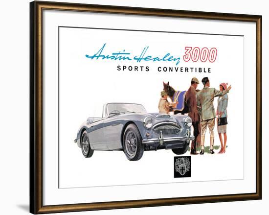 Austin Healey 3000 Convertible-null-Framed Premium Giclee Print