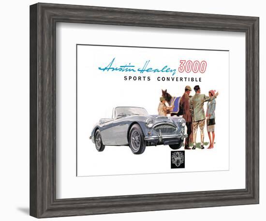 Austin Healey 3000 Convertible-null-Framed Art Print