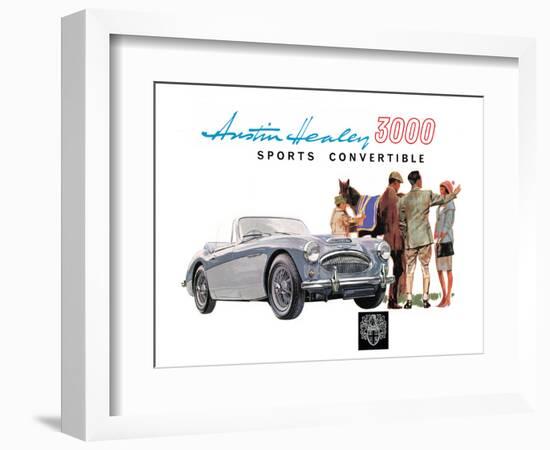 Austin Healey 3000 Convertible-null-Framed Art Print