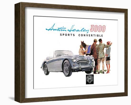 Austin Healey 3000 Convertible-null-Framed Art Print