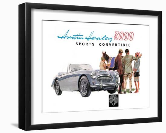 Austin Healey 3000 Convertible-null-Framed Art Print