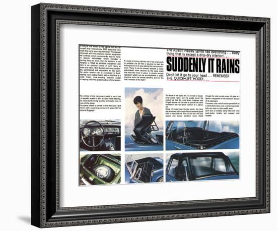 Austin Healey-Suddenly it Rains-null-Framed Art Print