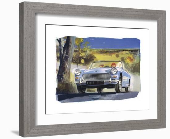 Austin Healy Sprite-null-Framed Art Print