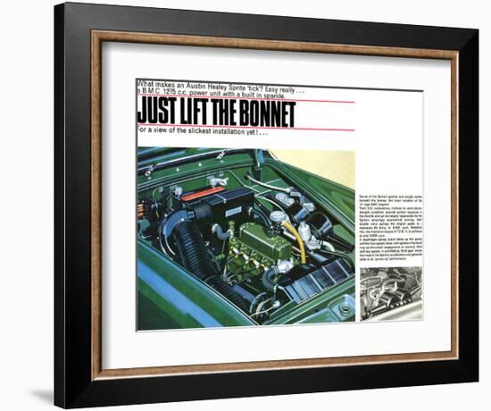 Austin - Just Lift the Bonnet-null-Framed Art Print