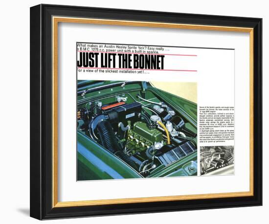 Austin - Just Lift the Bonnet-null-Framed Art Print