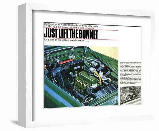 Austin - Just Lift the Bonnet-null-Framed Art Print