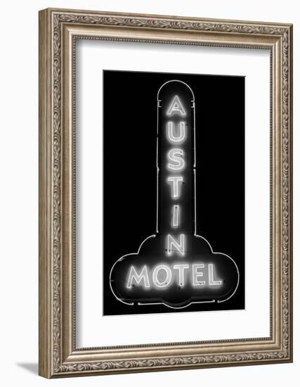 Austin Motel BW-John Gusky-Framed Photographic Print