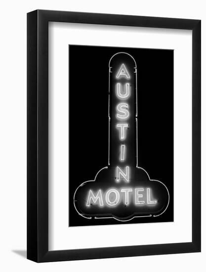 Austin Motel BW-John Gusky-Framed Photographic Print