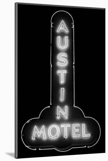 Austin Motel BW-John Gusky-Mounted Photographic Print