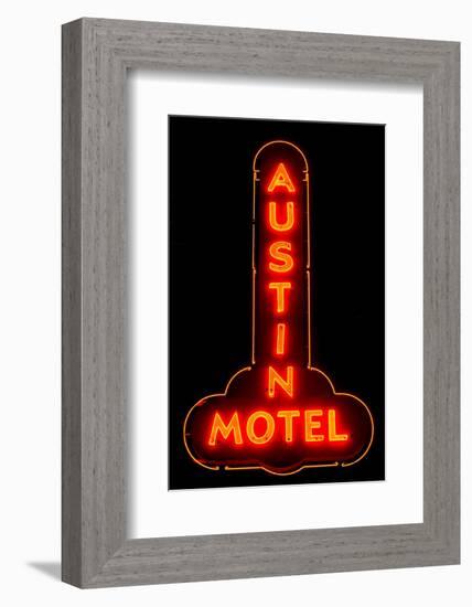 Austin Motel Red-John Gusky-Framed Photographic Print