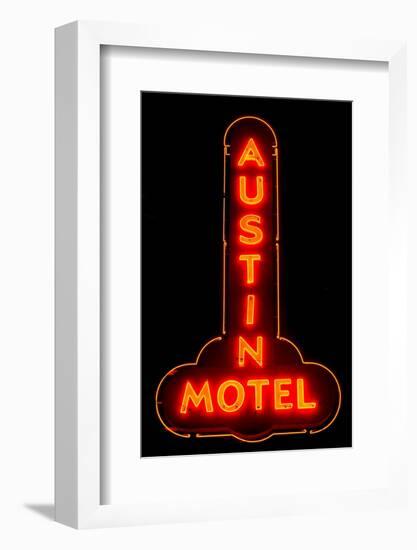 Austin Motel Red-John Gusky-Framed Photographic Print