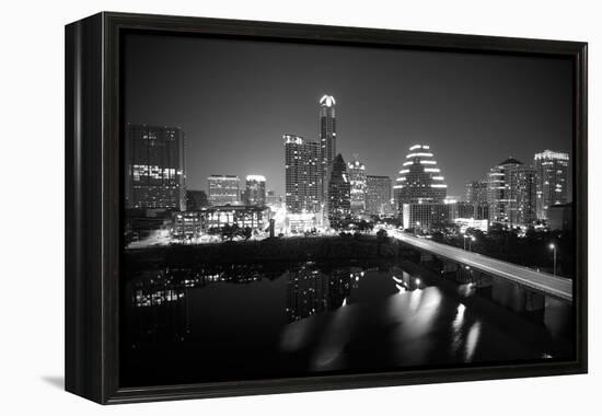 Austin Skyline 2010 B/W-John Gusky-Framed Premier Image Canvas