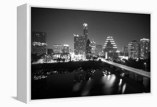 Austin Skyline 2010 B/W-John Gusky-Framed Premier Image Canvas