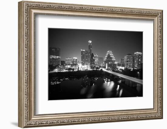 Austin Skyline 2010 B/W-John Gusky-Framed Photographic Print