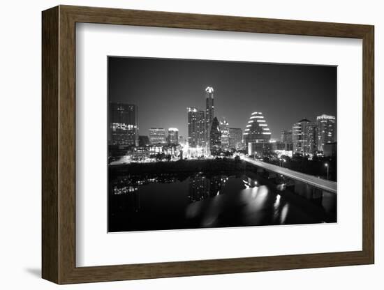 Austin Skyline 2010 B/W-John Gusky-Framed Photographic Print