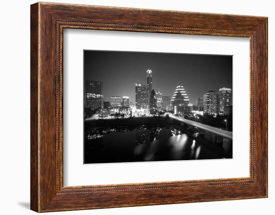 Austin Skyline 2010 B/W-John Gusky-Framed Photographic Print