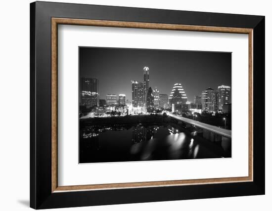 Austin Skyline 2010 B/W-John Gusky-Framed Photographic Print