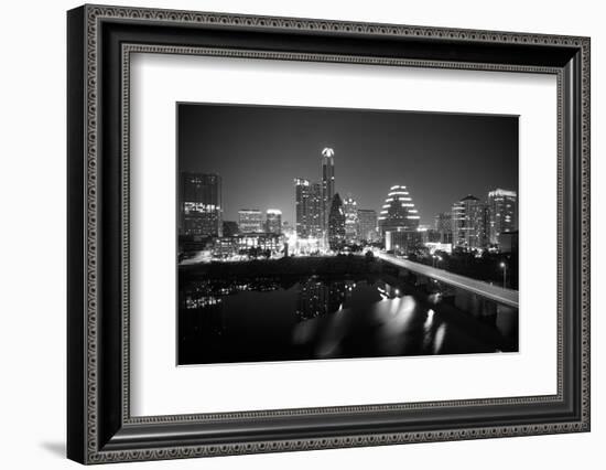 Austin Skyline 2010 B/W-John Gusky-Framed Photographic Print