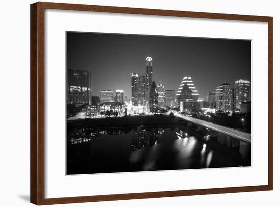 Austin Skyline 2010 B/W-John Gusky-Framed Photographic Print