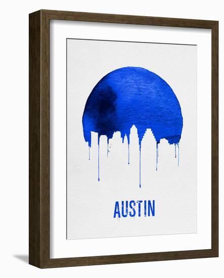 Austin Skyline Blue-null-Framed Art Print