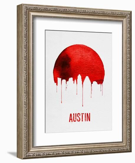 Austin Skyline Red-null-Framed Art Print