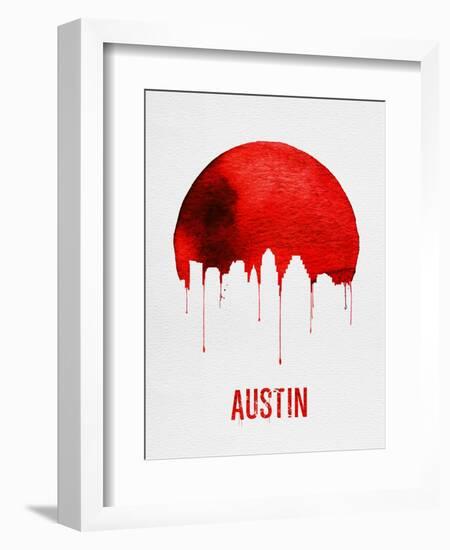 Austin Skyline Red-null-Framed Art Print