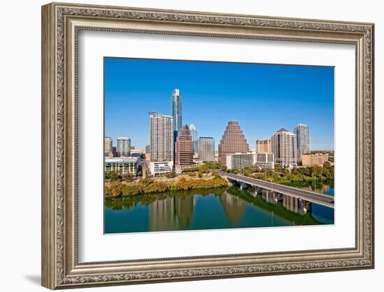 Austin Texas Downtown Skyline-null-Framed Art Print