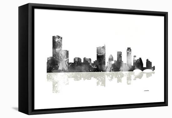 Austin Texas Skyline BG 1-Marlene Watson-Framed Premier Image Canvas