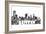 Austin Texas Skyline BG 2-Marlene Watson-Framed Giclee Print