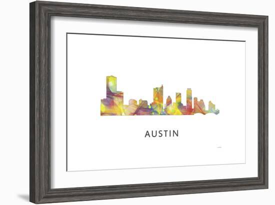 Austin Texas Skyline-Marlene Watson-Framed Giclee Print