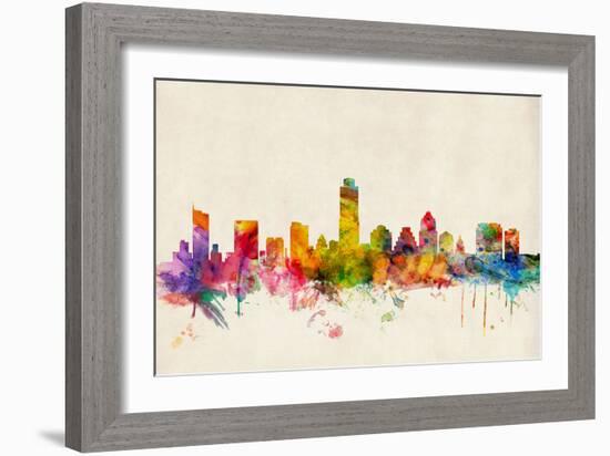 Austin Texas Skyline-Michael Tompsett-Framed Art Print