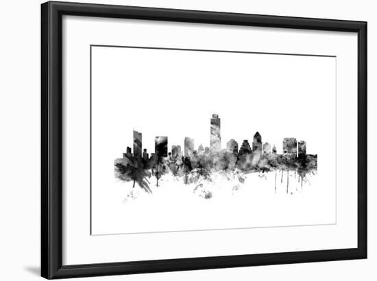 Austin Texas Skyline-Michael Tompsett-Framed Art Print