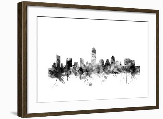 Austin Texas Skyline-Michael Tompsett-Framed Art Print