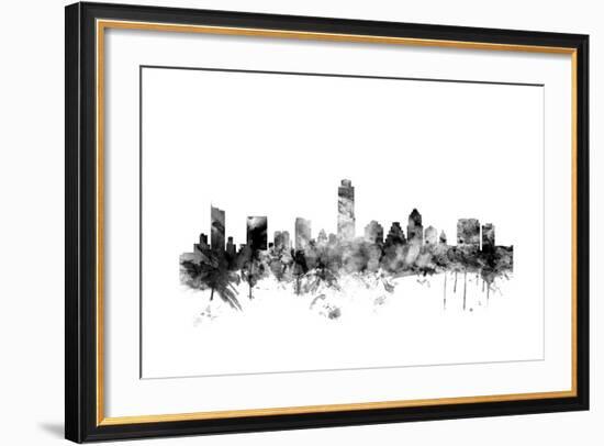 Austin Texas Skyline-Michael Tompsett-Framed Art Print