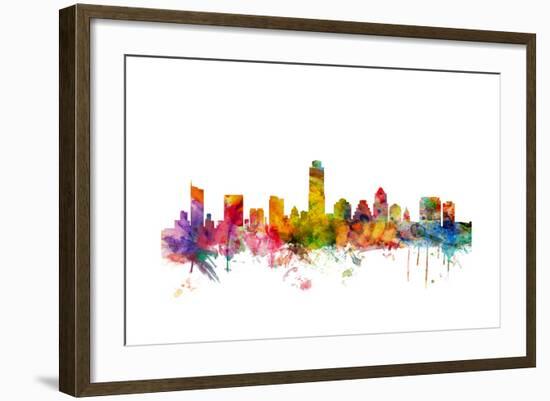 Austin Texas Skyline-Michael Tompsett-Framed Art Print