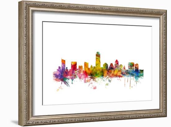 Austin Texas Skyline-Michael Tompsett-Framed Art Print