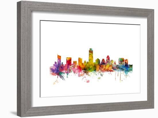 Austin Texas Skyline-Michael Tompsett-Framed Art Print