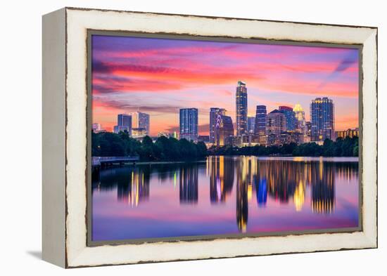 Austin, Texas, USA Skyline on the Colorado River-Sean Pavone-Framed Premier Image Canvas