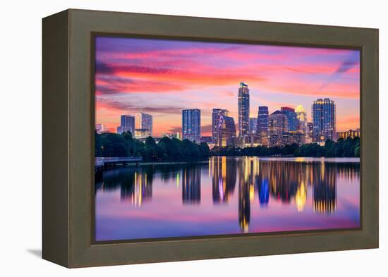 Austin, Texas, USA Skyline on the Colorado River-Sean Pavone-Framed Premier Image Canvas