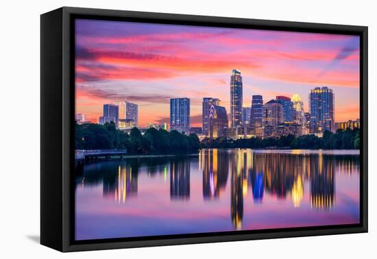 Austin, Texas, USA Skyline on the Colorado River-Sean Pavone-Framed Premier Image Canvas