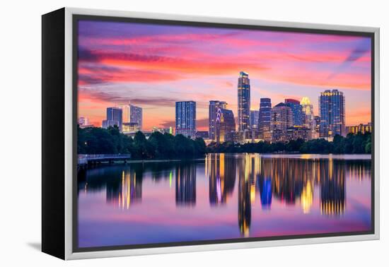 Austin, Texas, USA Skyline on the Colorado River-Sean Pavone-Framed Premier Image Canvas