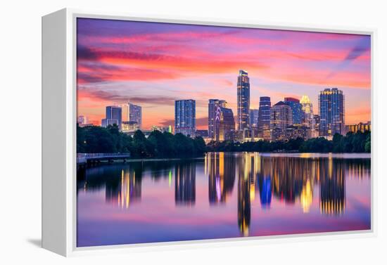 Austin, Texas, USA Skyline on the Colorado River-Sean Pavone-Framed Premier Image Canvas