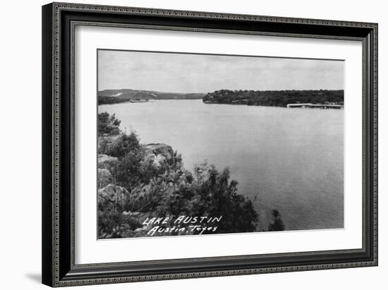 Austin, Texas - View of Lake Austin-Lantern Press-Framed Art Print